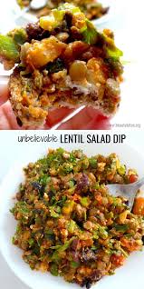 Lentil Salad Dip Recipe Gluten Free And High Fiber Recipe Lentil Recipes Easy Lentil Recipes Lentil Recipes Healthy