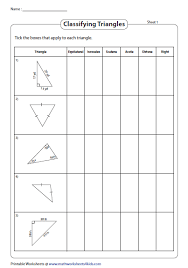 Classifying Triangles Worksheets Triangle Worksheet Classifying Triangles Angles Worksheet