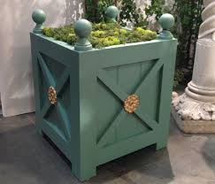 Features seating element + two versailles planters with plastic inner liners. Planter Boxes Kimball Bean Fine Garden Ornament And Floral Inspired Antiques Planter Boxes Garden Planter Boxes Wood Planters