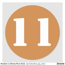 1930's stencil design numbers to print online. Number 11 Eleven Peru Gold Stencil Numbers By Janz Classic Round Sticker Zazzle Com In 2021 Number Stencils Round Stickers Stencils