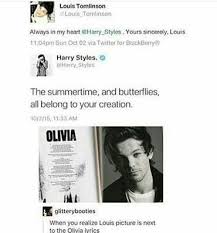 The Summertime And Butterflies All Belong To Your Creation Meaning Pin By Madison Glende On Larry Is Real Aka Larry Proof One Direction Memes Larry Shippers Harry Styles Songs