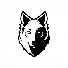 Wolf Icons Bolt Icons Mascot Head Silhouette Sport Logotype Template For Business Or T Shirt Design Vector Vector Wolf Emblem Wolf Face Drawing Wolf Silhouette