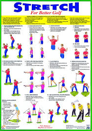 Golf Warm Up Stretching Exercise Chart