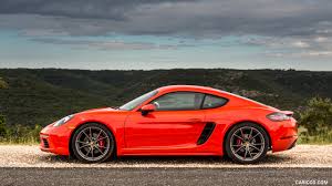 2017 Porsche 718 Cayman S Color Lava Orange Us Spec Side Hd Porsche 718 Cayman Porsche Cayman S
