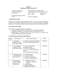 Termasuk didalamnya adalah pembahasan shorof. Silabus Rpp Bahasa Indonesia Smp Kelas Vii