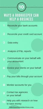 10 Ways A Bookkeeper Can Help A Business Sabrina S Admin Services Bookkeeping Business Bookkeeping Small Business Bookkeeping
