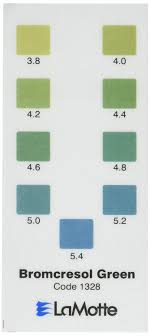 lamotte 1328 soil ph test kit color chart bromcresol green