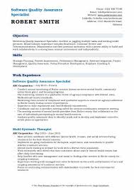 Yes, it will also contain example information that. Quality Assurance Specialist Resume Samples Qwikresume