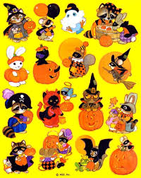 Spooky Stickers 16 Vintage Halloween Sticker Sheets From The Seventies Eighties Spooky Stickers Retro Halloween Vintage Halloween Cards