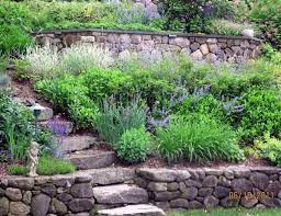 16 Beautiful Courtyards With Stone Stairs That You Would Love To Have Slope Landscaping Sloped Garden Steep Slope Landscaping