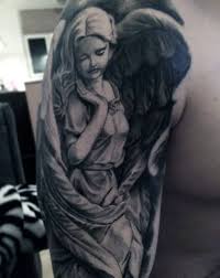 Large guardian angel arm piece. 125 Mind Blowing Angel Tattoos And Their Meaning Authoritytattoo