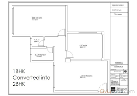 2370 sq ft indian style home design indian home decor. 1 Bhk Converted Into 2 Bhk Civillane