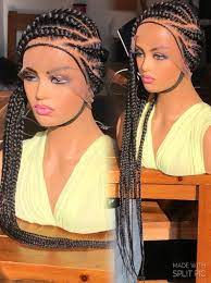You can trim, curl, and style your braids any way you like. Full Lace Braided Wig Human Hair Braided Wigs Box Braid Wig Braid Afrikrea