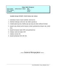 Maybe you would like to learn more about one of these? Sistem Informasi Dan Manajemen Informatika Soal Uas Konsep E Business