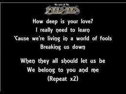 Jul 15, 2020 · inspirational/beautiful love quotes. The Lyrics Of The Bee Gees How Deep Is Your Love Bee Gees Lyrics Bee Gees Love Yourself Lyrics