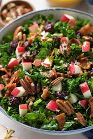 Cranberry Apple Pecan Kale Salad Life Made Simple Recipe Sweet Kale Salad Kale Salad Kale Salad Recipes