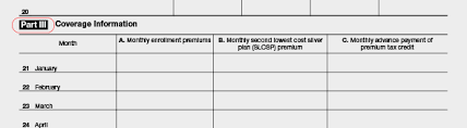 The amount of coverage you have. Form 1095 A Community Tax