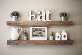 Changing the decor requires ideas. Free Shipping Floating Shelf Rustic Floating Shelf Ledge Etsy Home Decor Kitchen Kitchen Wall Decor Dining Room Walls