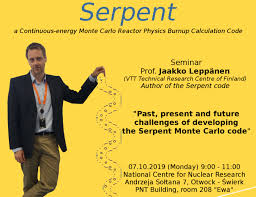 We did not find results for: Serpent Seminar By Professor Jaakko Leppanen Inventor Of Serpent Code Archived News Ihe News Ihe Institute Of Heat Engineering