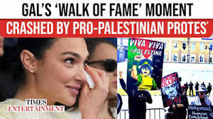 Gal Gadot's Hollywood Walk of Fame event was disrupted by pro-Israel and pro-Palestine protestors