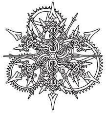 Steampunk butterfly coloring page for adults. Winter Time Steampunk Coloring Mandala Coloring Pages Urban Threads