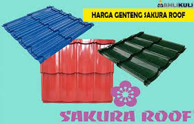 Harga multiroof serta harga genteng metal berpasir, merk : 22 Harga Genteng Sakura Roof Terbaru Terlengkap 2021 Ahlikuli