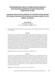 Di samping itu, materi sastra yang sangat bermanfaat untuk mengembangkan karakter. Pdf Pengembangan Media Pembelajaran Menulis Teks Negosiasi Berbasis Aplikasi Prezi Pada Siswa Kelas X Sma