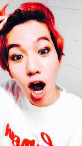 Red Haired Baekie Baekhyun Byun Baekhyun Kpop Exo