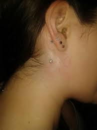 My Dermal Behind The Ear Ear Piercings Ear Tattoo