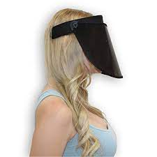Solar Face Shield 7 In Black Full Face Sun Protection Upf 50 Post Peel Face Protector Sun Shield Face Sun Protection Sun Visor Hat Face Shield