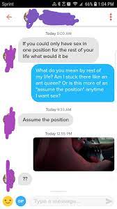 Fifty shades of grey 2. Assume The Position Tinder