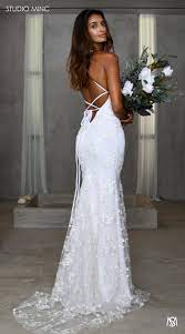 White J Adore Studio Minc Floral Sequin Net Backless Fishtail With Train Feminine Bri Pink Wedding Dresses Bride Dress Lace Bohemian Style Wedding Dresses