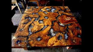 Teak Root Wood Table With Cracked Resin Gorgeous Coffee Table Wood Resin Table Resin Furniture
