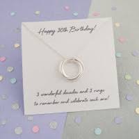 Make your da's day super special with one of our awesome gifts! 30th Birthday Gift For Her 30th Birthday Ideas 30th Birthday Gift For Daughter Handmade 3 Rings For 3 Decades Russian Ring Necklace