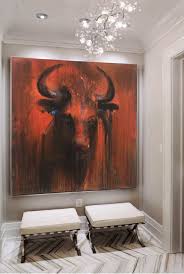 Red Bull Painting Bull Wall Art Red Abstract Painting Large Etsy In 2021 Red Abstract Painting Abstract Art Painting Large Canvas Painting