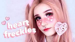 This makeup look is perfect for valentines day and if you're like me single af atleast your makeup will be cute af. Heart Freckles Makeup Tutorial Youtube
