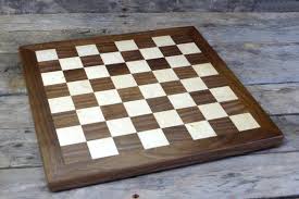 Wooden Checkerboard With Wooden Checkers Checkerboard With Etsy Wooden Chess Pieces Chess Board Checkerboard
