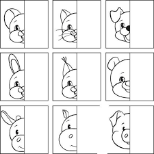 Coloring For Kids Complete Drawing The Halves To Make Funny Animals How To Draw Painting And D Finish The Drawing Worksheets Art Classroom Drawing For Kids