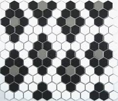 Maybe you would like to learn more about one of these? Diamonds Hexagon Mosaic Tile Pattern In Black White Gray Matte