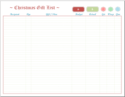 Downloads are subject to this site's term of use. Excel Christmas List Template