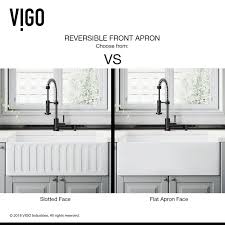 Porcelain also has the most stains only require a little effort to clean and restore the glaze over the porcelain sink surfaces. Vigo 30 Matte Stone Farmhouse Kitchen Sink