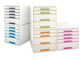 360 x 260 x 255 mm, din a4 format (art. Leitz Schubladenbox Wow Cube A4 52142023 Weiss Pink 5 Schubladen Office Leader Ag