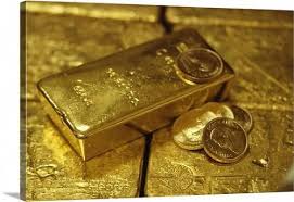 Premium Thick Wrap Canvas Wall Art Print Entitled Gold Ingots And Gold Coins Close Up None Goldinvesting Buy Gold And Silver Gold Money Gold Bullion