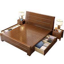 These large beds provide plenty of room for two people to share without ever bumping into each other, and a king size bed frame will add a focal point to your room to make your big bed look great. Storage Bett Modern Queen Lit King Size Double Wood Beds Frame Buy Double Bed Storage Function Bed Wooden Bed Product On Alibaba Com