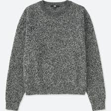 Black And Gold Sweater Dames Women Premium Lambswool Crew Neck Sweater Uniqlo