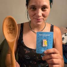 Little Doggin is getting quite good at this now he's learnt I'm not going  to hand him everything