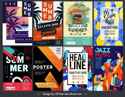 Overall the color combination is daring and warm. Poster Flyer Templates Colorful Classical Modern Design Free Vector In Adobe Illustrator Ai Ai Format Encapsulated Postscript Eps Eps Format Format For Free Download 22 88mb