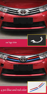 Lsrtw2017 Car Styling Car Front Grill Trims For Toyota Corolla 2013 2014 2015 2016 2017 Car Front Logo Trim Toyota Corolla Car Front Front Grill