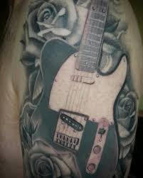 Guitar And Roses Tattoo Tattoo Lettering Fonts Guitar Tattoo Tattoo Lettering