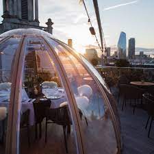 Light and bright with vaulted ceilings and skylights, the updated kitchen features sleek stone surfaces, stainless steel appliances, and a windowed breakfast nook. Mercer Roof Terrace London Opentable